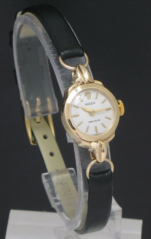 fig 1. BEAUTIFUL SOLID 9CT GOLD ROLEX PRECISION LADIES COCKTAIL WATCH