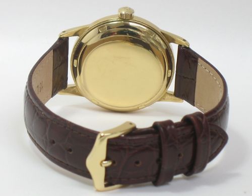 fig 5. STUNNING SOLID 18CT GOLD OMEGA SEAMASTER AUTOMATIC BUMPER MENS VINTAGE WATCH C1954