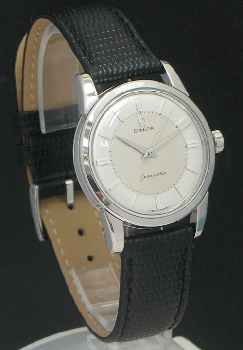fig 1. WONDERFUL OMEGA SEAMASTER TWO TONE DIAL MENS VINTAGE WATCH C1956-57