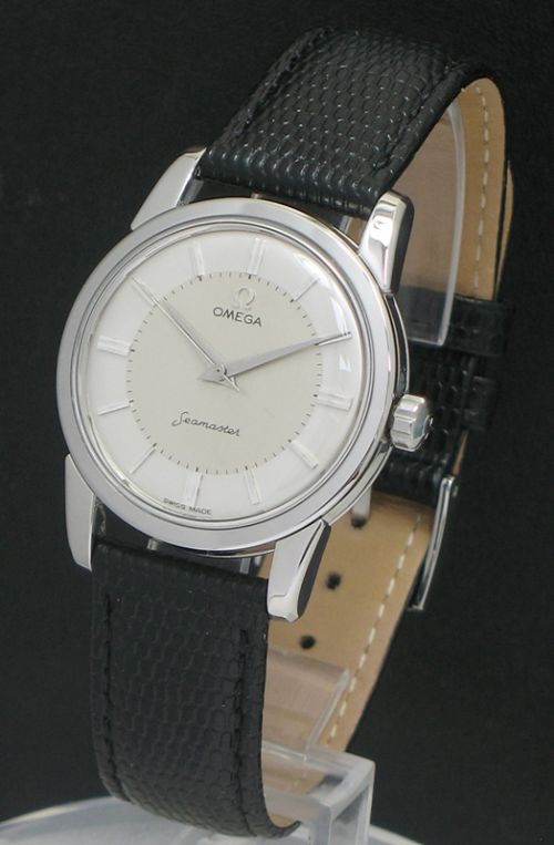 fig 2. WONDERFUL OMEGA SEAMASTER TWO TONE DIAL MENS VINTAGE WATCH C1956-57