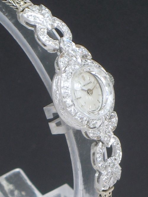 fig 6. BEAUTIFUL LONGINES PLATINUM AND DIAMOND ART DECO LADIES COCKTAIL WATCH C1930