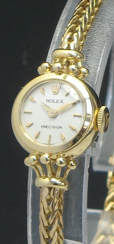 fig 3. STUNNING SOLID 18CT GOLD ROLEX PRECISION LADIES COCKTAIL WATCH C1956