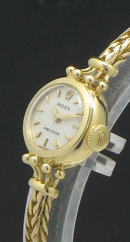 fig 4. STUNNING SOLID 18CT GOLD ROLEX PRECISION LADIES COCKTAIL WATCH C1956
