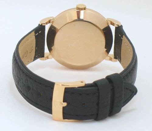 fig 5. INCREDIBLE SOLID 18CT ROSE GOLD OMEGA TRESOR AUTOMATIC CALIBRE 351 BUMPER MENS WATCH WITH BOX C1949