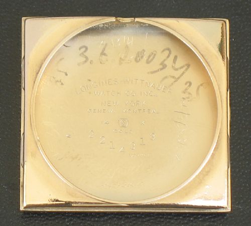 fig 6. RARE ORIGINAL SOLID 14CT GOLD LONGINES PRESIDENT COOLIDGE ART DECO VINTAGE WATCH C1952