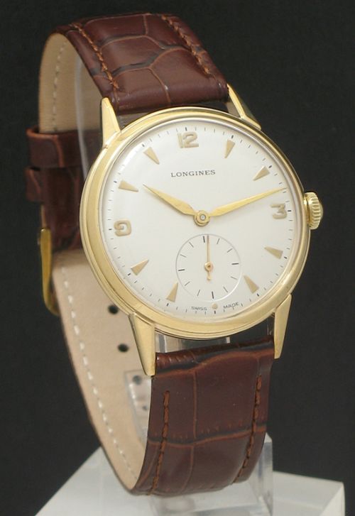 Superb Solid 9ct Gold Longines Calibre 12.68z Mens Vintage Watch C1952