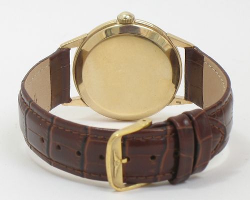 fig 5. SUPERB SOLID 9CT GOLD LONGINES CALIBRE 12.68Z MENS VINTAGE WATCH C1952