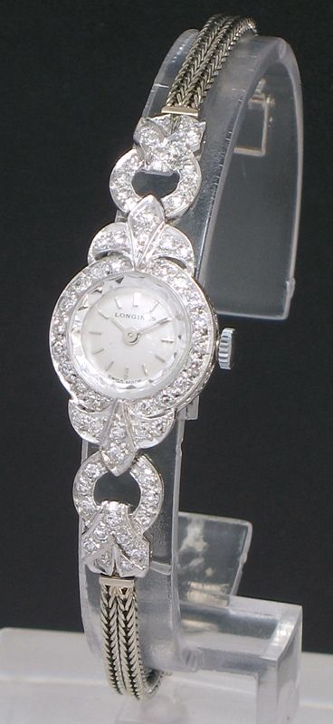 fig 1. BEAUTIFUL LONGINES PLATINUM AND DIAMOND ART DECO LADIES COCKTAIL WATCH C1930