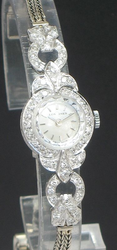 fig 5. BEAUTIFUL LONGINES PLATINUM AND DIAMOND ART DECO LADIES COCKTAIL WATCH C1930