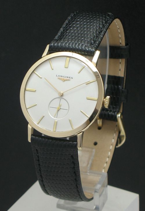 fig 1. SUPERB SOLID 9CT GOLD LONGINES SLIMLINE VINTAGE WATCH C1959