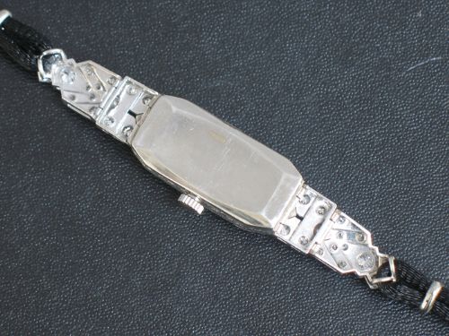fig 6. STUNNING LONGINES PLATINUM AND DIAMOND LADIES ART DECO COCKTAIL WATCH C1935