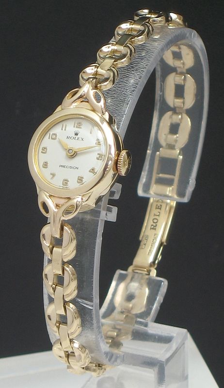 Beautiful Solid 9ct Gold Rolex Precision Ladies Cocktail Watch C1957