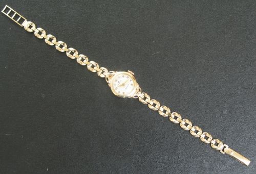 fig 4. BEAUTIFUL SOLID 9CT GOLD ROLEX PRECISION LADIES COCKTAIL WATCH C1957