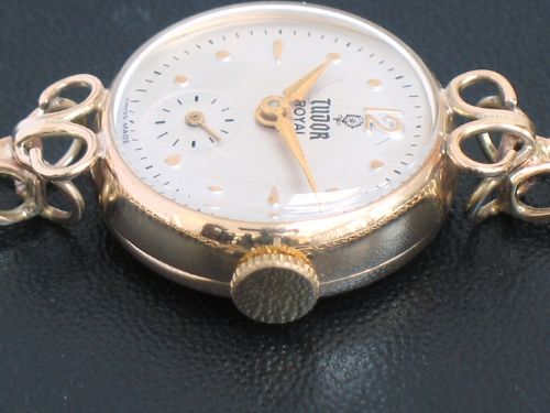 fig 6. WONDERFUL SOLID 9CT GOLD ROLEX TUDOR ROYAL LADIES COCKTAIL WATCH C1952