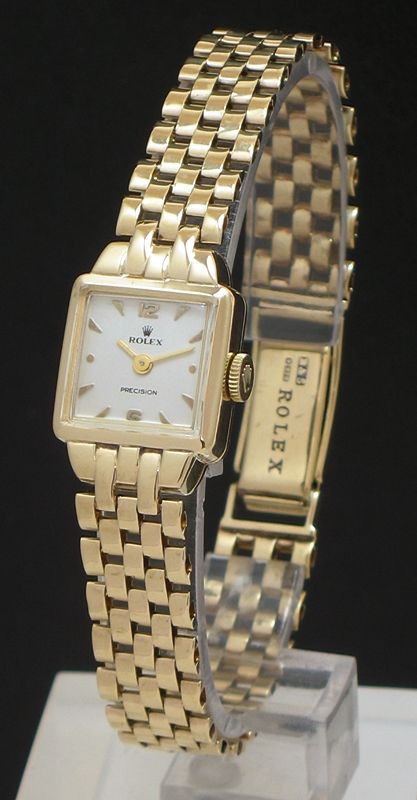 Stunning Solid 9ct Gold Rolex Precision Art Deco Ladies Cocktail Watch C1952