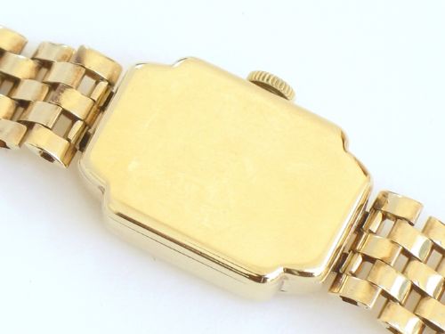fig 6. STUNNING SOLID 9CT GOLD ROLEX PRECISION ART DECO LADIES COCKTAIL WATCH C1952