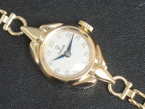 fig 1. LOVELY SOLID 9CT GOLD ROLEX TUDOR LADIES COCKTAIL WATCH C1957