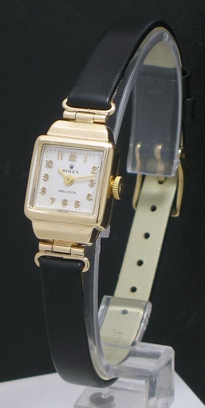 fig 5. BEAUTIFUL SOLID 9CT GOLD ROLEX PRECISION LADIES COCKTAIL WATCH C1952