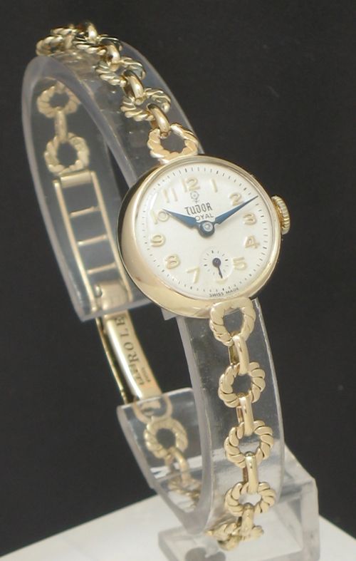 fig 1. BEAUTIFUL SOLID 9CT GOLD ROLEX TUDOR ROYAL LADIES COCKTAIL WATCH C1953-54