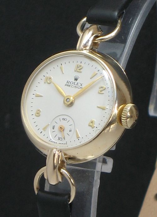 fig 4. WONDERFUL SOLID 9CT GOLD ROLEX PRECISION LADIES COCKTAIL WATCH C1951