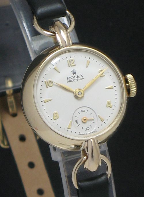 fig 5. WONDERFUL SOLID 9CT GOLD ROLEX PRECISION LADIES COCKTAIL WATCH C1951