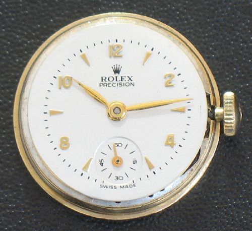 fig 6. WONDERFUL SOLID 9CT GOLD ROLEX PRECISION LADIES COCKTAIL WATCH C1951