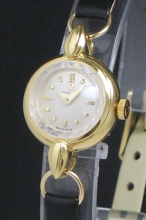 fig 4. LOVELY SOLID 18CT GOLD OMEGA LADIES COCKTAIL WATCH C1954