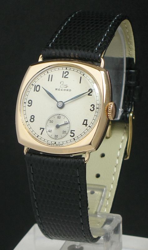 Completely Original Solid 9ct Rose Gold  Longines Record Mens Vintage Watch C1951