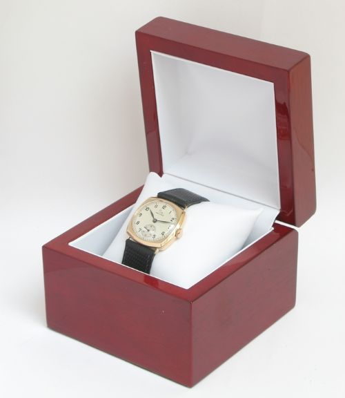fig 6. COMPLETELY ORIGINAL SOLID 9CT ROSE GOLD LONGINES RECORD MENS VINTAGE WATCH C1951