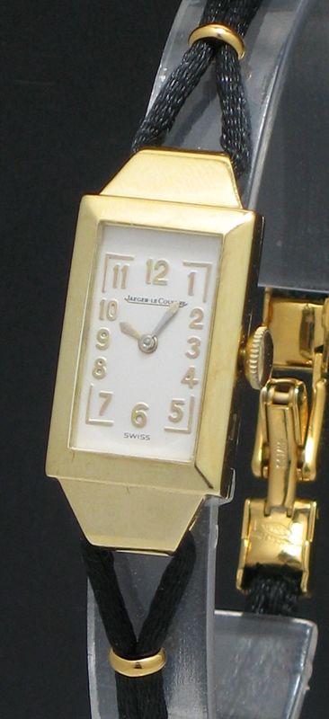 fig 2. WONDERFUL SOLID 18CT GOLD JAEGER LE-COULTRE ART DECO COCKTAIL WATCH c1951-52