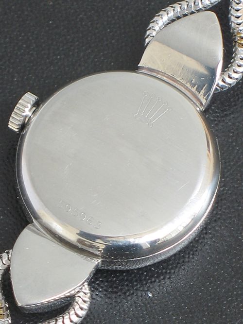 fig 6. WONDERFUL LARGE CASE ROLEX STAINLESS STEEL ART DECO LADIES COCKTAIL WATCH C1940