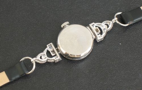 fig 3. LOVELY LONGINES PLATINUM AND DIAMON ART DECO LADIES COCKTAIL WATCH C1930