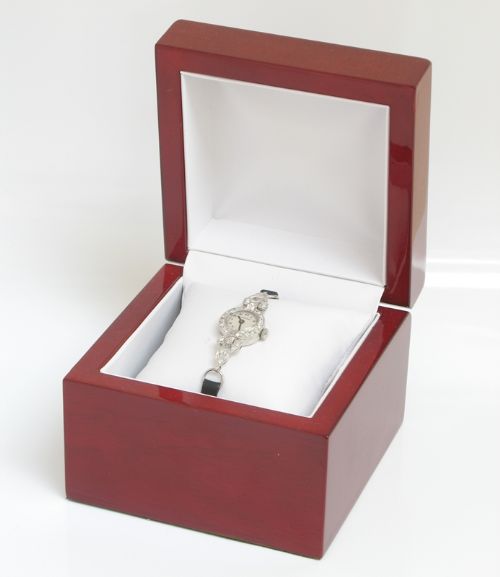 fig 7. LOVELY LONGINES PLATINUM AND DIAMON ART DECO LADIES COCKTAIL WATCH C1930