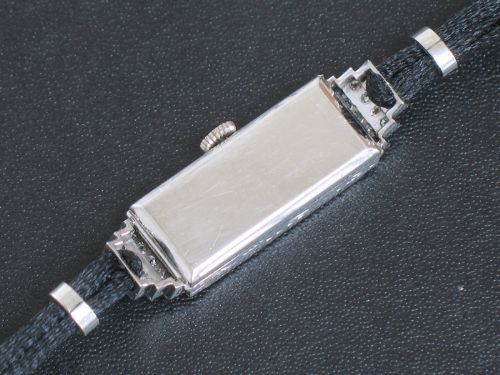 fig 7. GORGEOUS VERTEX PLATINUM AND DIAMOND ART DECO LADIES COCKTAIL WATCH C1930