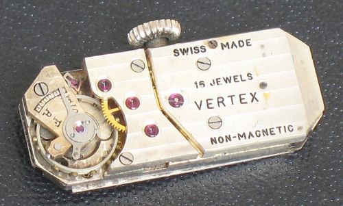 fig 8. GORGEOUS VERTEX PLATINUM AND DIAMOND ART DECO LADIES COCKTAIL WATCH C1930