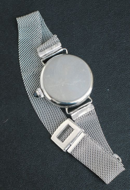 fig 7. BEAUTIFUL ROLEX PRECISION SOLID 18CT WHITE GOLD AND DIAMOND LADIES ART DECO COCKTAIL WATCH C1929