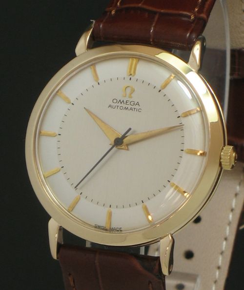 fig 2. STUNNING SOLID 9CT GOLD OMEGA BUMPER AUTOMATIC MENS VINTAGE WATCH C1953