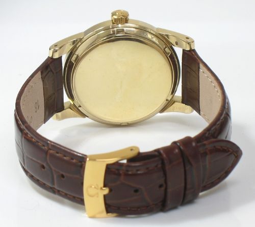 fig 5. SUPERB SOLID 14CT GOLD OMEGA SEAMASTER AUTOMATIC CHRONOMETER MENS WATCH C1953