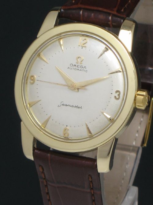 Incredible Completely Original 14ct Gold Omega Seamaster Automatic 'Bumper' Mens Watch C1953
