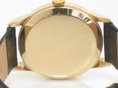 fig 5. SUPERB SOLID 9CT GOLD OMEGA GENEVE TWO TONE DIAL MENS WATCH C1958