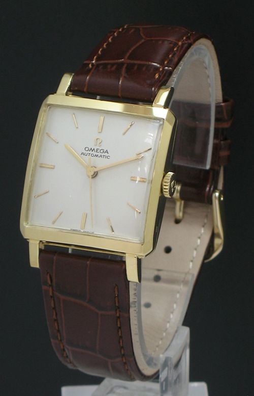 fig 2. EXCEEDINGLY RARE SOLID 18CT GOLD OMEGA AUTOMATIC CALIBRE 471 MENS VINTAGE WATCH WITH BOX C1957