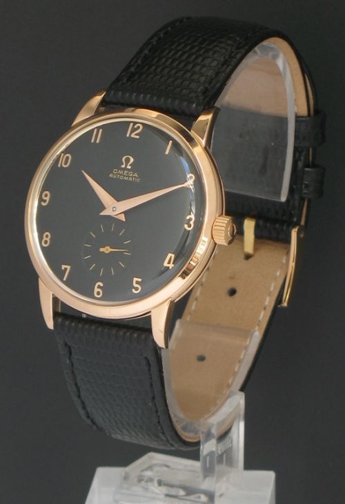 fig 1. STUNNING SOLID 18CT ROSE GOLD OMEGA AUTOMATIC CALIBRE 332 MENS VINTAGE WATCH C1950