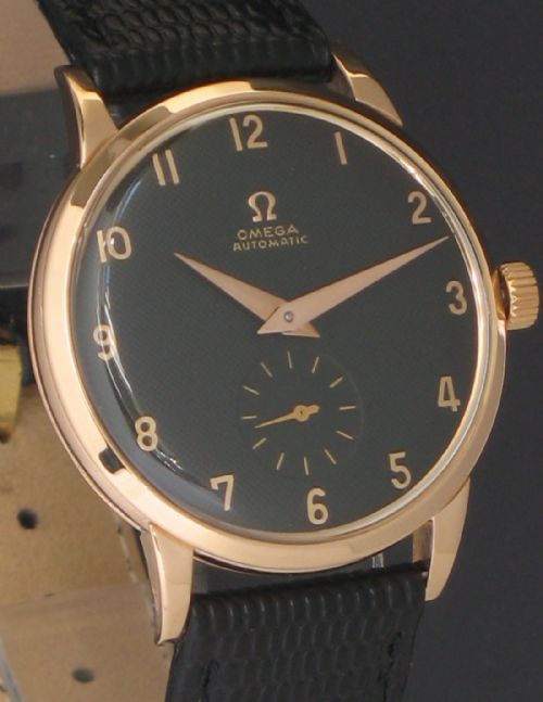 fig 3. STUNNING SOLID 18CT ROSE GOLD OMEGA AUTOMATIC CALIBRE 332 MENS VINTAGE WATCH C1950