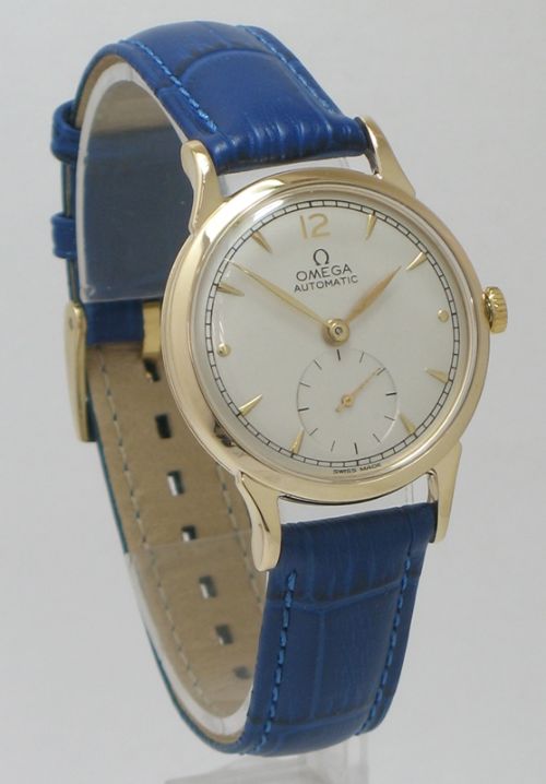 fig 5. SUPERB SOLID 9CT GOLD OMEGA AUTOMATIC BUMPER WATCH C1950