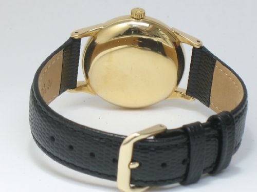 fig 2. INCREDIBLY RARE EARLY EDITION SOLID 18CT GOLD OMEGA AUTOMATIC CHRONOMETRE BUMPER MENS VINTAGE WATCH C1950