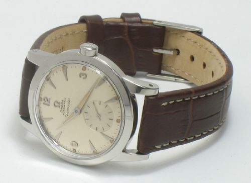 fig 4. EXTREMELY RARE ORIGINAL FIRST EDITION OMEGA SEAMASTER AUTOMATIC WITH BOX C1950