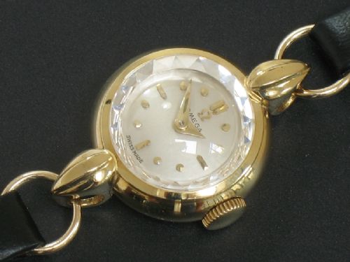 fig 1. LOVELY SOLID 18CT GOLD OMEGA LADIES COCKTAIL WATCH C1954