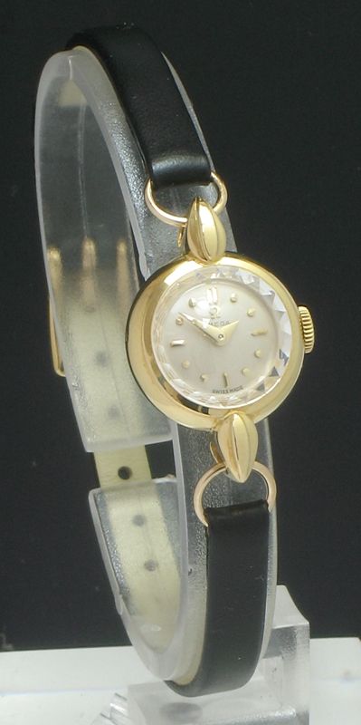 fig 3. LOVELY SOLID 18CT GOLD OMEGA LADIES COCKTAIL WATCH C1954