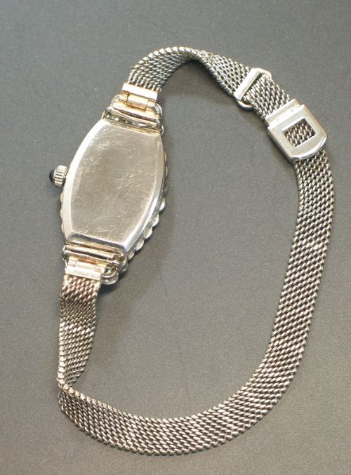 fig 5. WONDERFUL LONGINES PLATINUM AND DIAMOND ART DECO LADIES COCKTAIL WATCH C1930