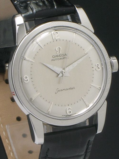 Wonderful Omega Seamaster Art Deco Calibre 501 Two Tone Dial Mens Watch C1955